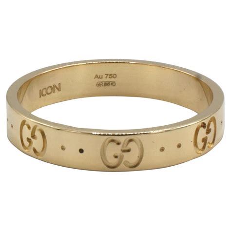 anello gucci con logo oro 18 carati|Anello in oro 18 carati Icon GUCCI da donna .